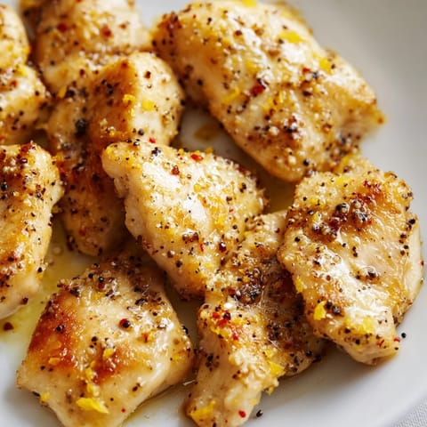 Juicy pan-seared lemon pepper chicken, a flavorful, easy weeknight dinner option.