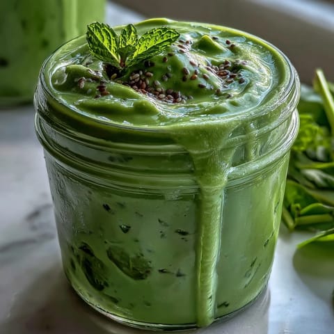 Refreshing Green Detox Smoothie, showcasing fresh ingredients ready to sip.