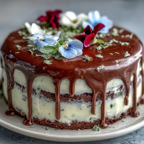 Elegant Spring Floral Drip Cake with Lemon Frosting, featuring pastel petals and a glossy white chocolate finish.