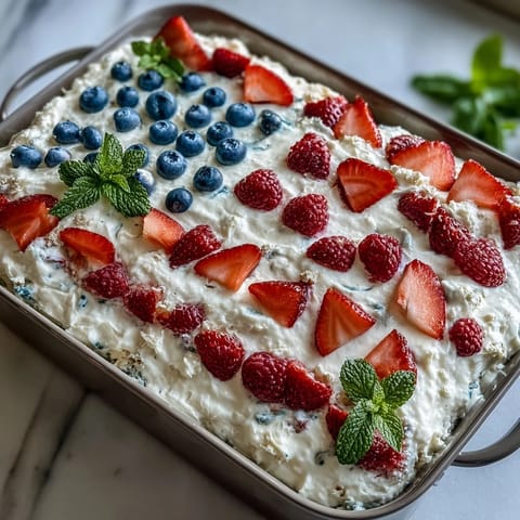 Fourth of July Cheesecake Flag