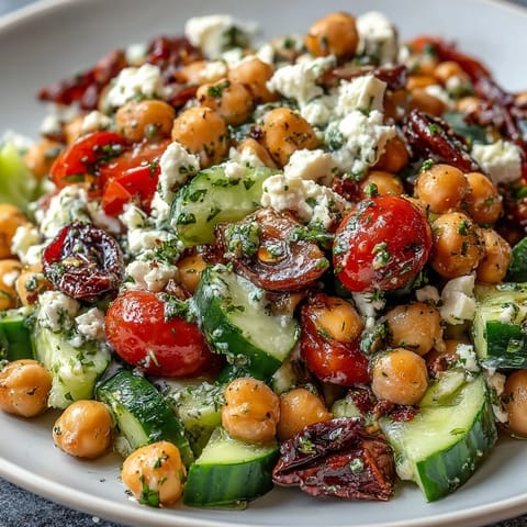 Cold Chickpea Lemon Herbs