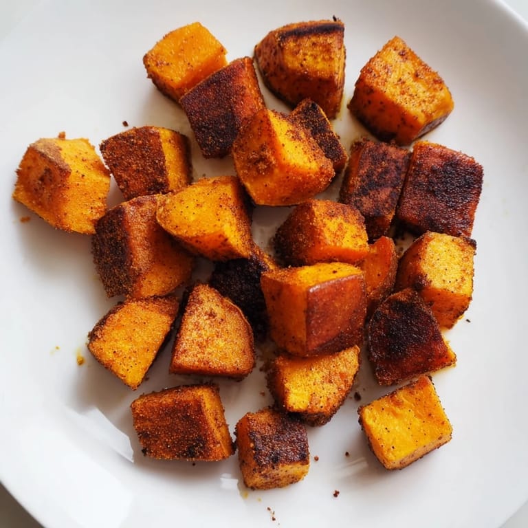 Tender, caramelized Roasted Sweet Potatoes fresh from the oven, seasoned with smoked paprika and garlic.