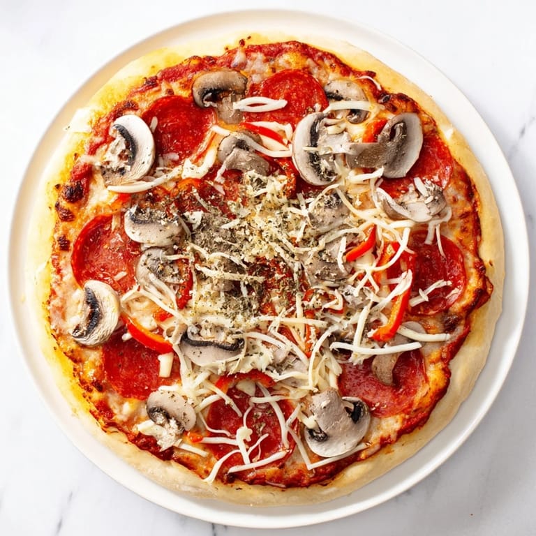 Slices of homemade Stuffed Crust Pizza on a wooden board, revealing a thick, cheesy crust and bubbling tomato sauce.