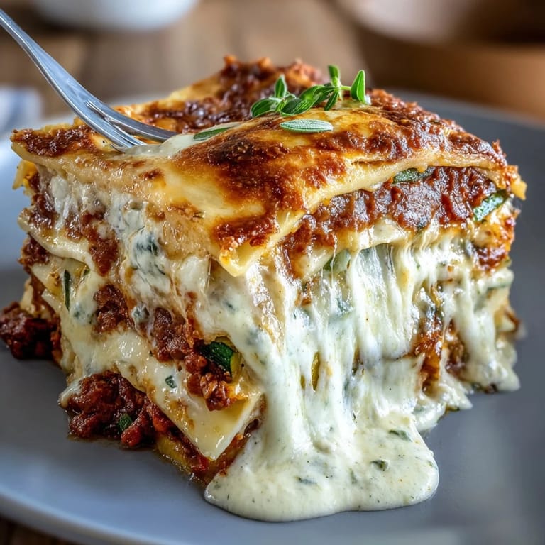 Hearty layers of smoky lentil lasagne, a comforting cheesy vegetarian bake.
