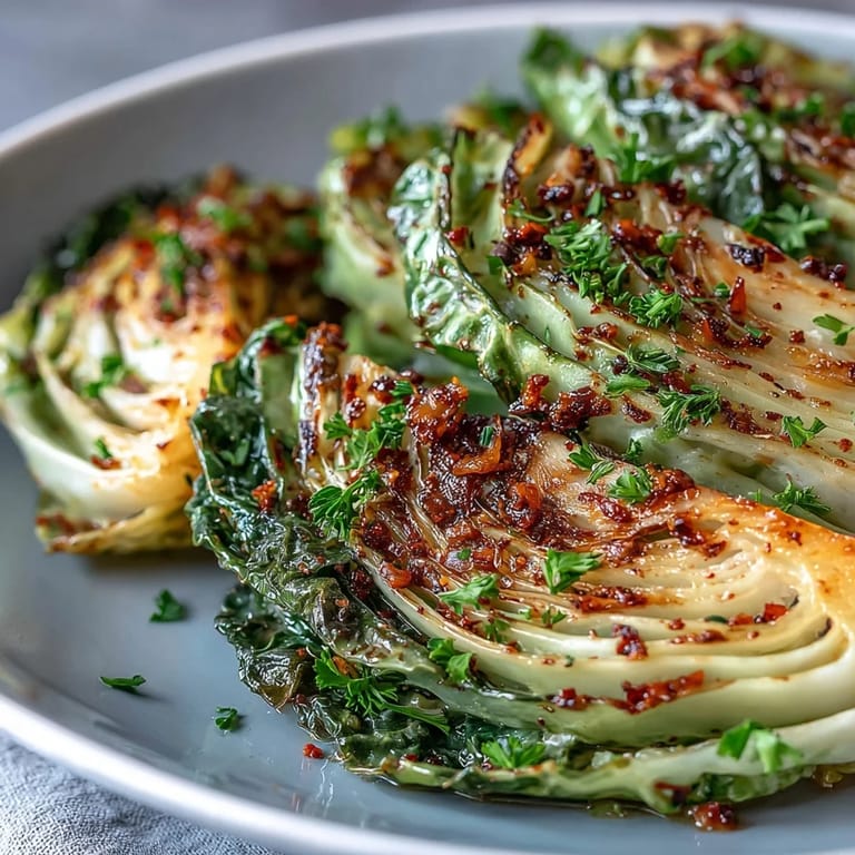 Golden, caramelized Sautéed Cabbage With Garlic and Mediterranean Spices served as a vibrant vegan side dish.
