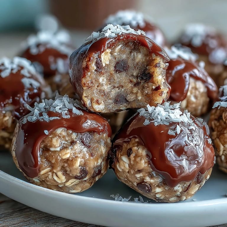 No-bake peanut butter oat bites with honey and coconut, a chewy and satisfying healthy snack.
