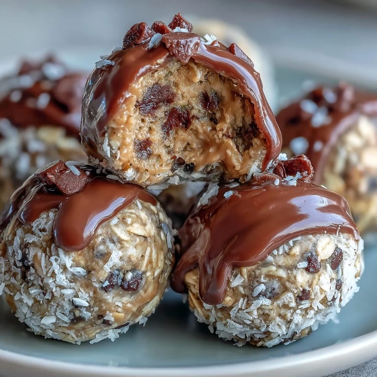 Easy no-bake oat bites featuring peanut butter and mini chocolate chips, ideal for beach trips or busy days.